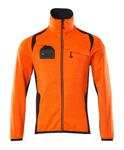 ⁨MASCOT® Bluza polarowa z zamkiem błyskawicznym ACCELERATE SAFE (kolor pomarańcz hi-vis/ciemny granat, rozmiar 2XL)⁩ w sklepie Wasserman.eu