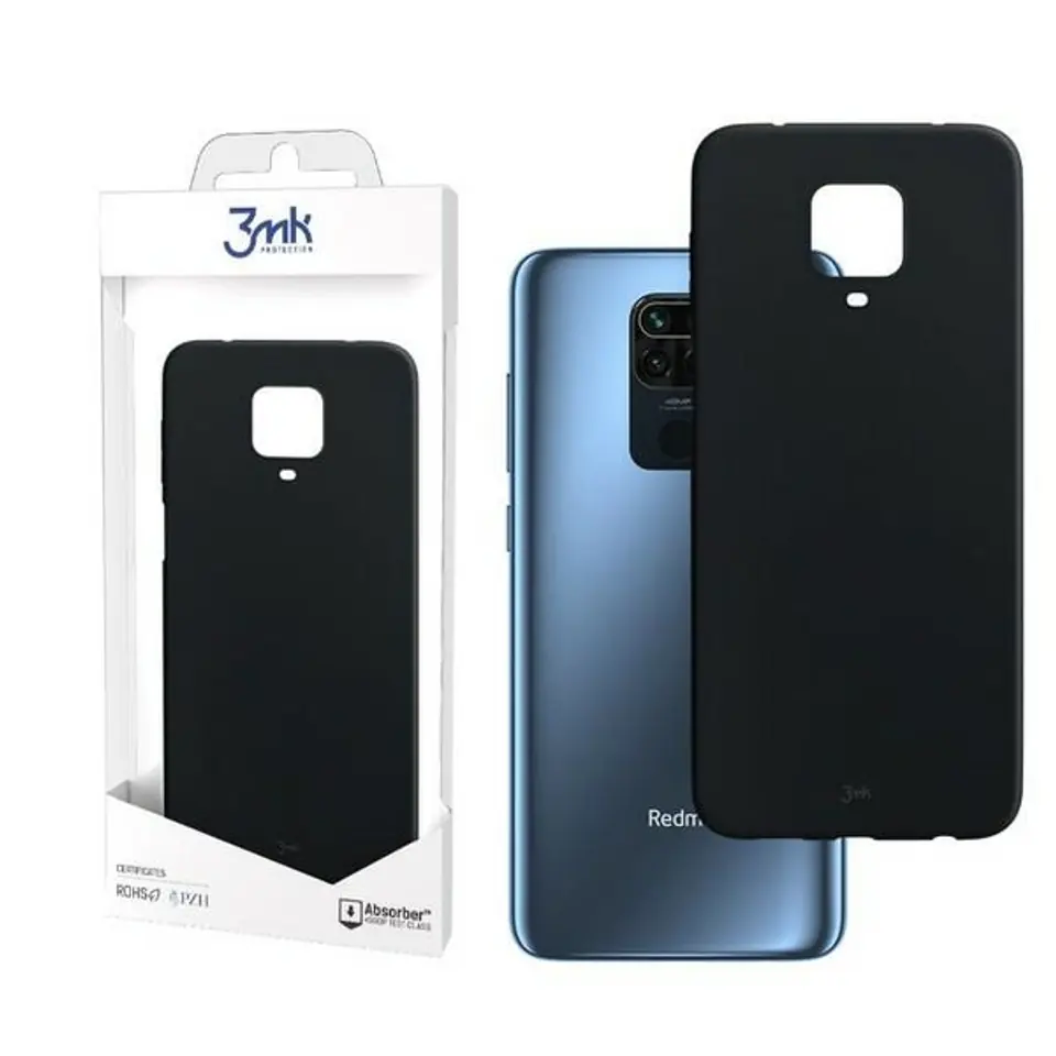 ⁨3MK Matt Case Xiaomi Redmi Note 9S/9 Pro /9Pro Max black/black⁩ at Wasserman.eu