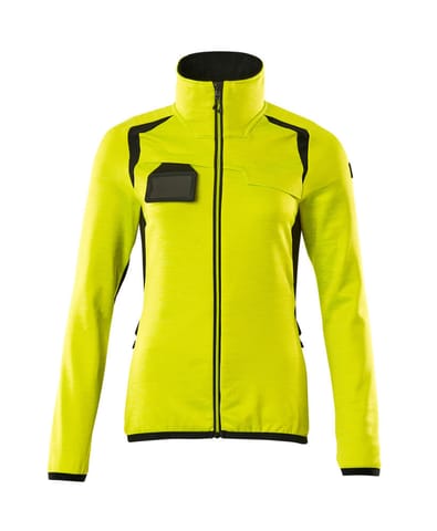 ⁨MASCOT® Bluza polarowa z zamkiem błyskawicznym ACCELERATE SAFE (kolor żółty hi-vis/czerń, rozmiar L)⁩ w sklepie Wasserman.eu