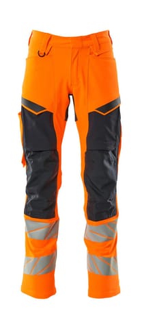 ⁨MASCOT® Spodnie z kieszeniami na kolanach ACCELERATE SAFE (kolor pomarańcz hi-vis/ciemny granat, rozmiar 82C49)⁩ w sklepie Wasserman.eu