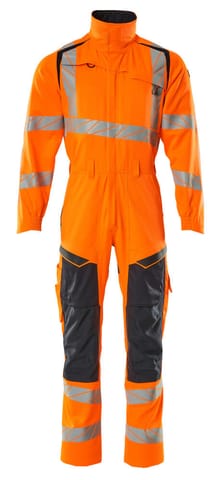 ⁨MASCOT® Kombinezon z kieszeniami na kolanach ACCELERATE SAFE (kolor pomarańcz hi-vis/ciemny granat, rozmiar 2XL)⁩ w sklepie Wasserman.eu