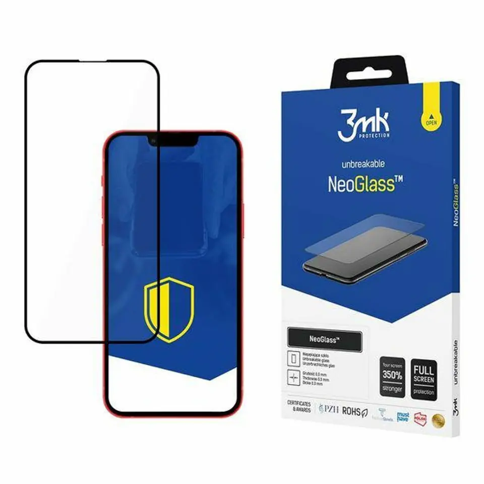 ⁨3MK NeoGlass iPhone 13/13 Pro czarny /black⁩ w sklepie Wasserman.eu