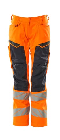 ⁨MASCOT® Spodnie z kieszeniami na kolanach ACCELERATE SAFE (kolor pomarańcz hi-vis/ciemny granat, rozmiar 82C44)⁩ w sklepie Wasserman.eu