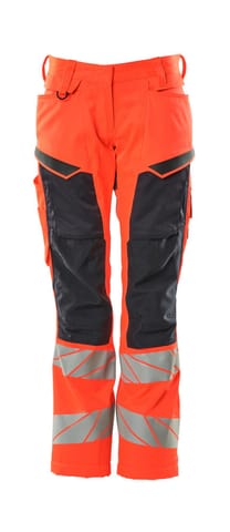 ⁨MASCOT® Spodnie z kieszeniami na kolanach ACCELERATE SAFE (kolor czerwień hi-vis/ciemny granat, rozmiar 82C56)⁩ w sklepie Wasserman.eu