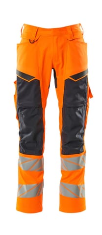 ⁨MASCOT® Spodnie z kieszeniami na kolanach ACCELERATE SAFE (kolor pomarańcz hi-vis/ciemny granat, rozmiar 82C47)⁩ w sklepie Wasserman.eu