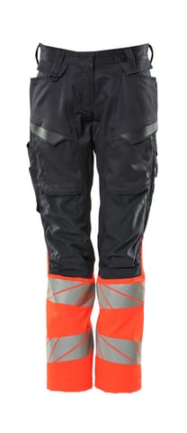 ⁨MASCOT® Spodnie z kieszeniami na kolanach ACCELERATE SAFE (kolor ciemny granat/czerwień hi-vis, rozmiar 82C54)⁩ w sklepie Wasserman.eu