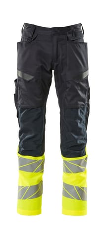 ⁨MASCOT® Spodnie z kieszeniami na kolanach ACCELERATE SAFE (kolor ciemny granat/żółty hi-vis, rozmiar 82C51)⁩ w sklepie Wasserman.eu