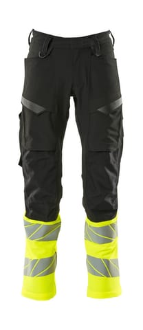 ⁨MASCOT® Spodnie z kieszeniami na kolanach ACCELERATE SAFE (kolor czerń/żółty hi-vis, rozmiar 76C50)⁩ w sklepie Wasserman.eu