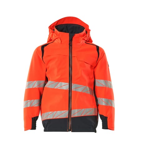 ⁨MASCOT® Kurtka membranowa dla dzieci ACCELERATE SAFE (kolor czerwień hi-vis/ciemny granat, rozmiar 104)⁩ w sklepie Wasserman.eu