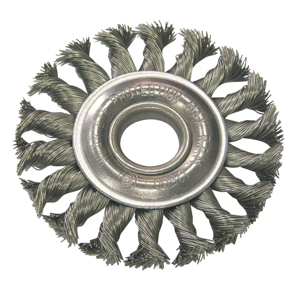 ⁨Szczotka tarczowa z drutu stalowego skr. fi=115mm proline⁩ w sklepie Wasserman.eu
