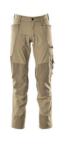 ⁨MASCOT® Spodnie z kieszeniami na kolanach ADVANCED (kolor jasny khaki, rozmiar 82C45)⁩ w sklepie Wasserman.eu