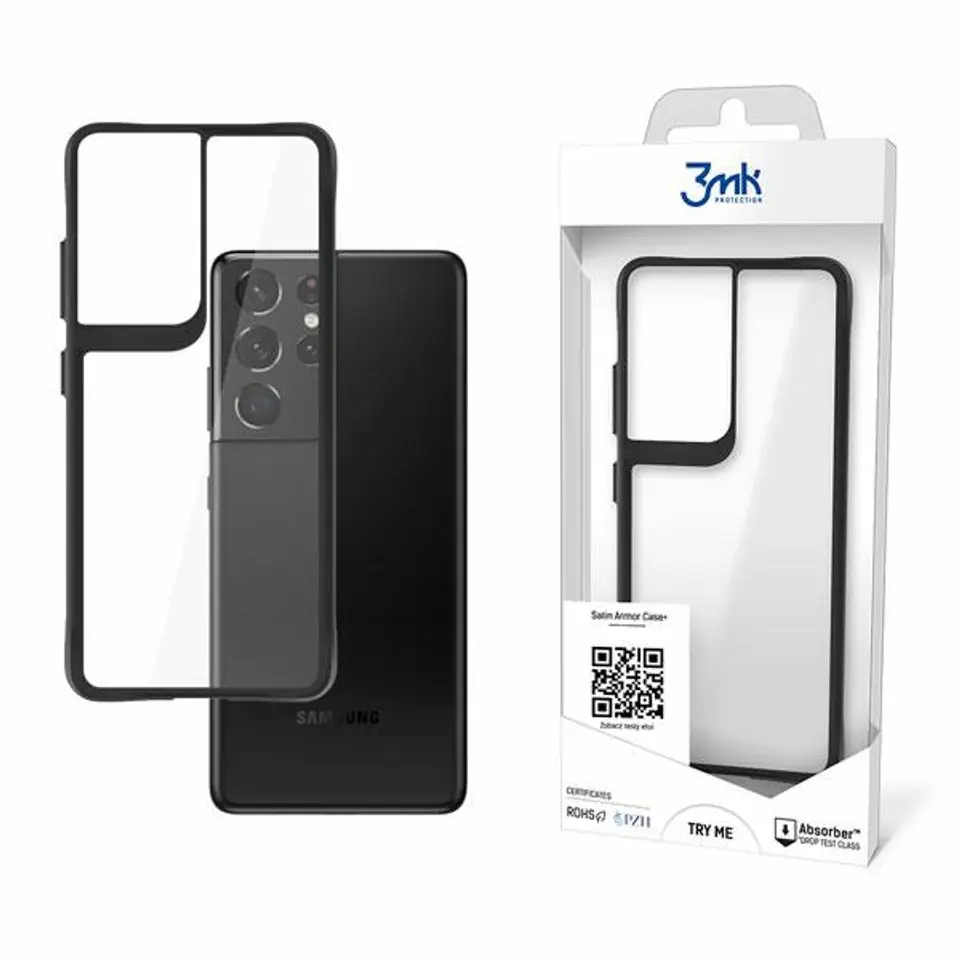 ⁨3MK SatinArmor+ Case Sam G998 S21 Ultra 5G Military Grade⁩ w sklepie Wasserman.eu