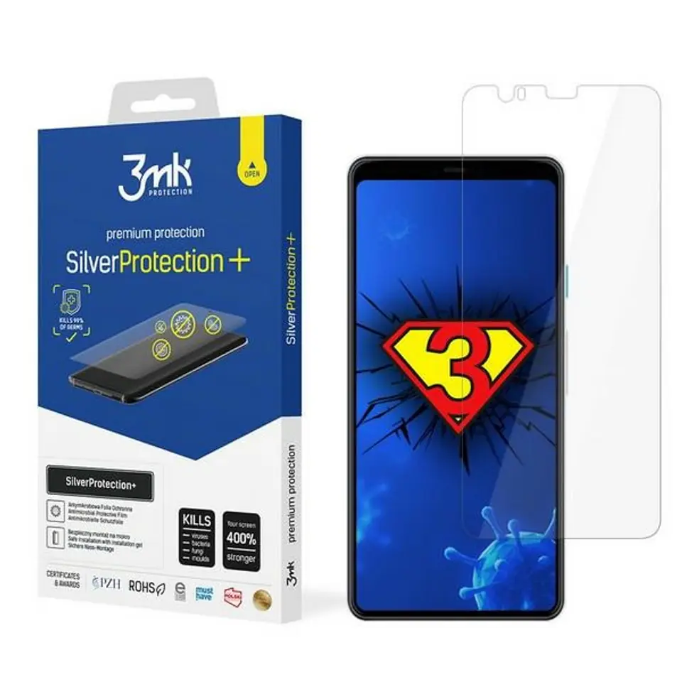 ⁨3MK Silver Protect+ Google Pixel 4Folia Antymikrobowa montowana na mokro⁩ w sklepie Wasserman.eu