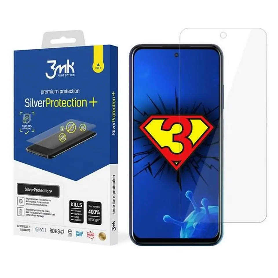 ⁨3MK Silver Protect+ HTC Desire 21 Pro 5G Wet Mounted Antimicrobial Film⁩ at Wasserman.eu