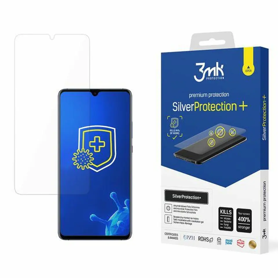⁨3MK Silver Protect+ Huawei Mate 20 Folia Antymikrobowa montowana na mokro⁩ w sklepie Wasserman.eu