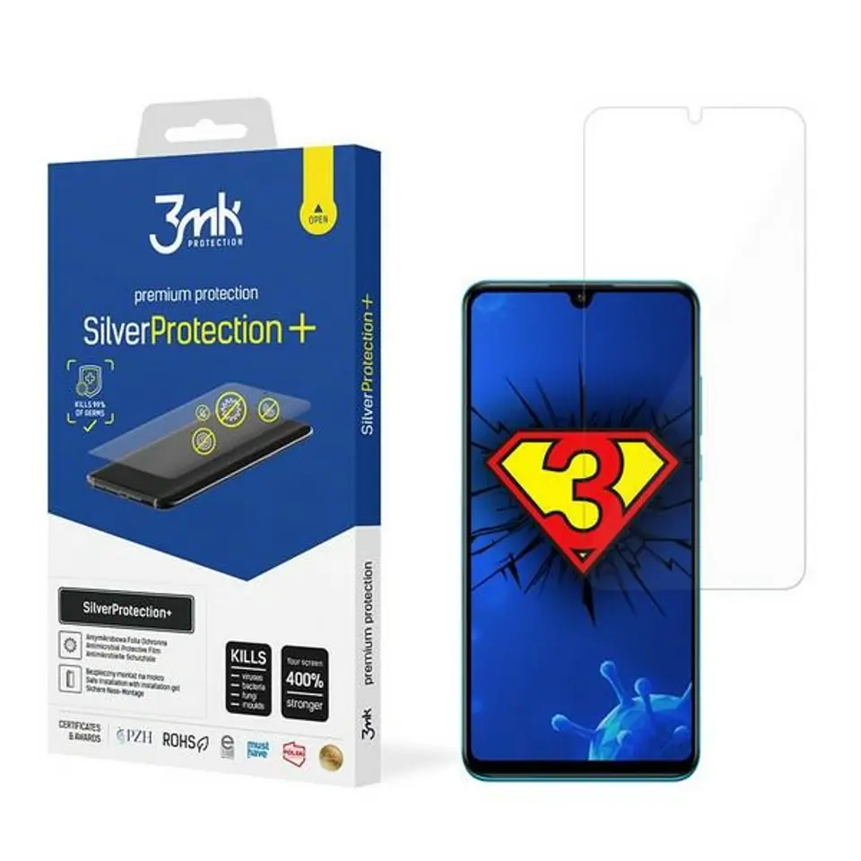 ⁨3MK Silver Protect+ Huawei P30 Lite Wet Mounted Antimicrobial Film⁩ at Wasserman.eu