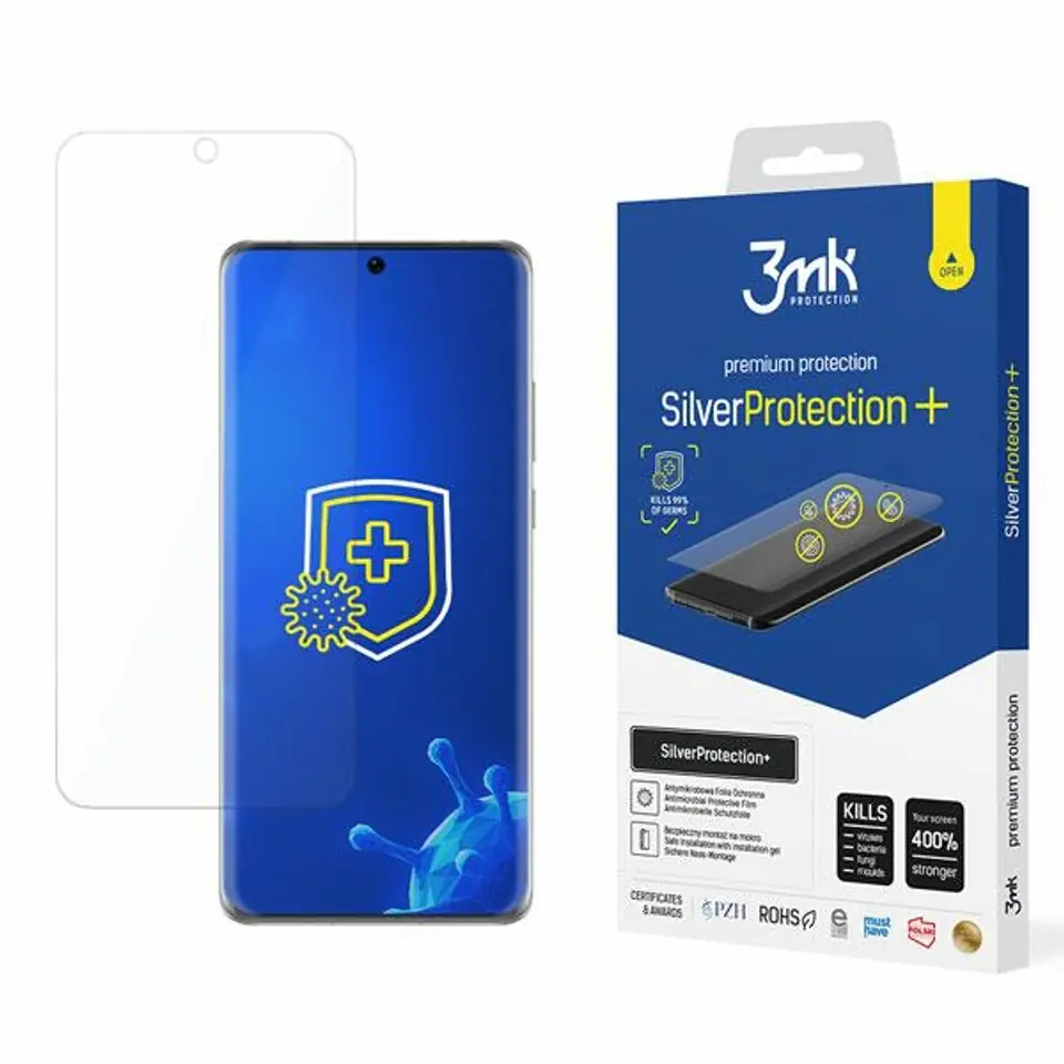 ⁨3MK Silver Protect+ Huawei P50 Pro 5G Folia Antymikrobowa montowana na mokro⁩ w sklepie Wasserman.eu