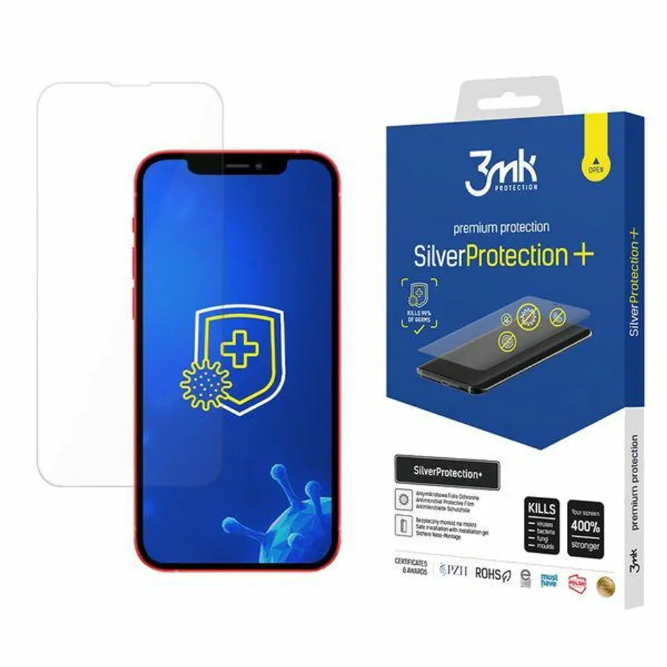 ⁨3MK Silver Protect+ iPhone 13 Mini Wet Antimicrobial Film⁩ at Wasserman.eu