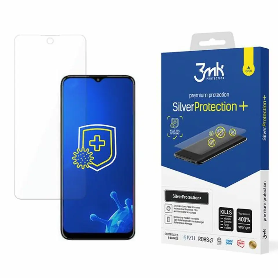 ⁨3MK Silver Protect+ Motorola Moto E40 Wet Mounted Antimicrobial Film⁩ at Wasserman.eu