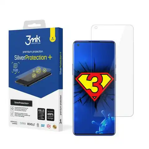 ⁨3MK Silver Protect+ OnePlus 8 Pro Wet Mounted Antimicrobial Film⁩ at Wasserman.eu