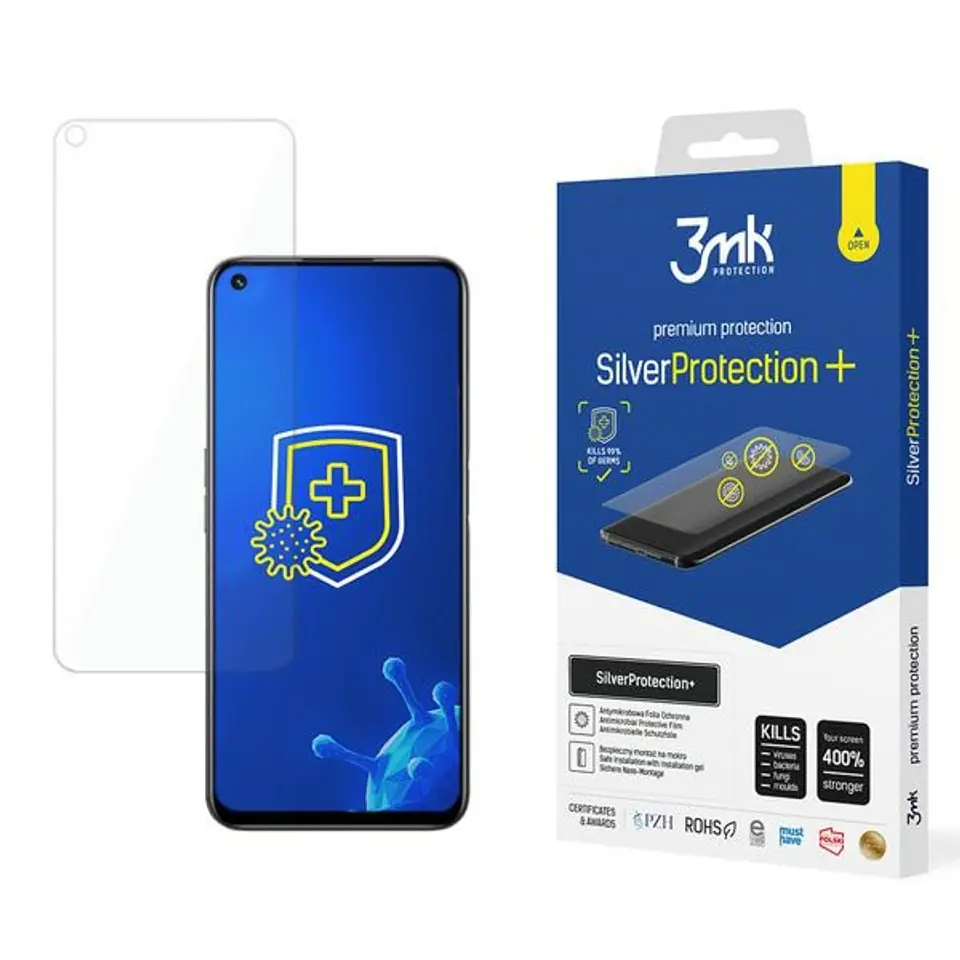 ⁨3MK Silver Protect+ Realme 8i Wet Mounted Antimicrobial Film⁩ at Wasserman.eu