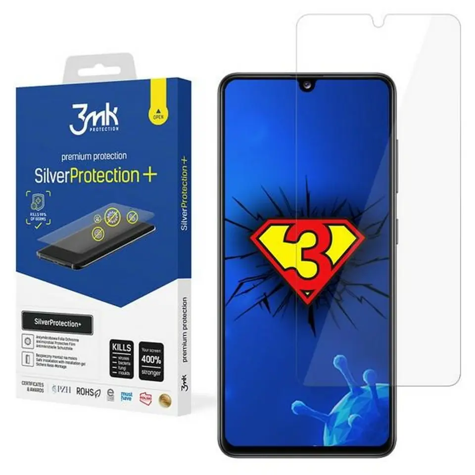 ⁨3MK Silver Protect+ Sam A415 A41 Wet Mounted Antimicrobial Film⁩ at Wasserman.eu