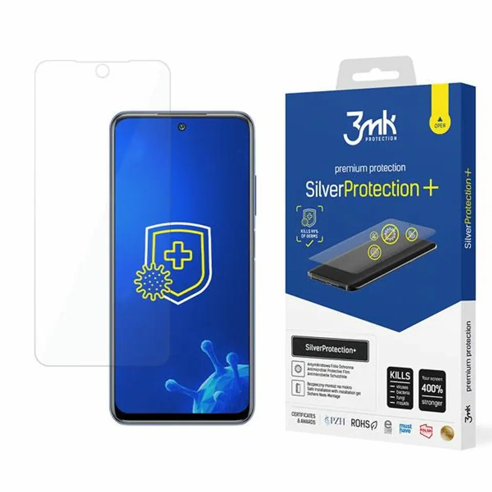 ⁨3MK Silver Protect+ Xiaomi Redmi 10 Folia Antymikrobowa montowana na mokro⁩ w sklepie Wasserman.eu