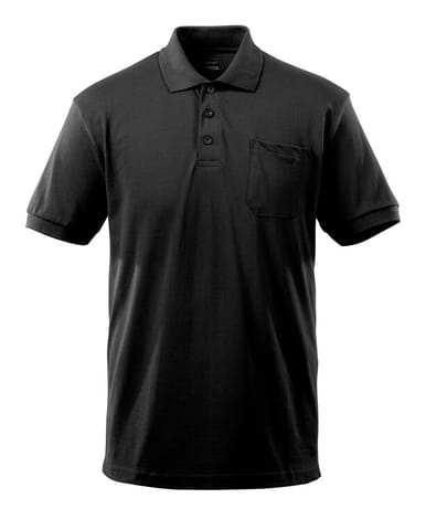 ⁨MASCOT® Koszulka polo z kieszenią na piersi CROSSOVER (kolor czerń, rozmiar L)⁩ w sklepie Wasserman.eu