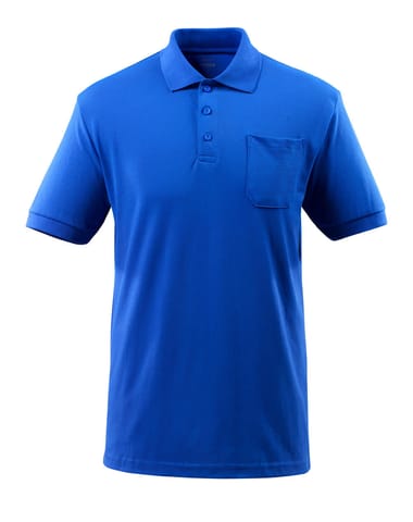 ⁨MASCOT® Koszulka polo z kieszenią na piersi CROSSOVER (kolor niebieski, rozmiar L)⁩ w sklepie Wasserman.eu