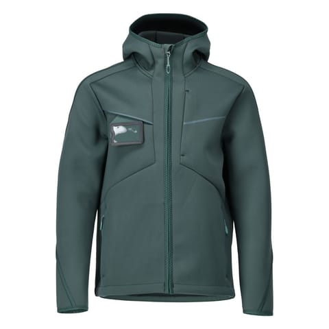 ⁨MASCOT® Kurtka softshell z kapturem CUSTOMIZED (kolor leśna zieleń, rozmiar L)⁩ w sklepie Wasserman.eu