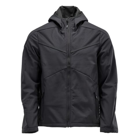 ⁨MASCOT® Kurtka softshell z kapturem CUSTOMIZED (kolor czerń, rozmiar L)⁩ w sklepie Wasserman.eu