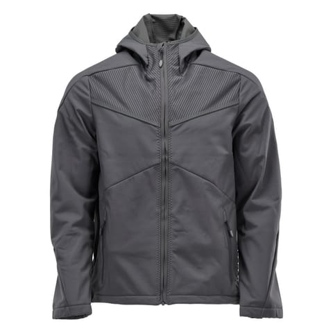 ⁨MASCOT® Kurtka softshell z kapturem CUSTOMIZED (kolor kamienna szarość, rozmiar L)⁩ w sklepie Wasserman.eu