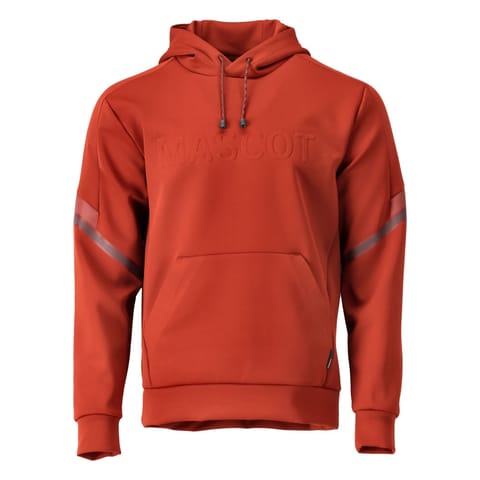 ⁨MASCOT® Bluza z kapturem polarowa CUSTOMIZED (kolor jesienna czerwień, rozmiar L)⁩ w sklepie Wasserman.eu