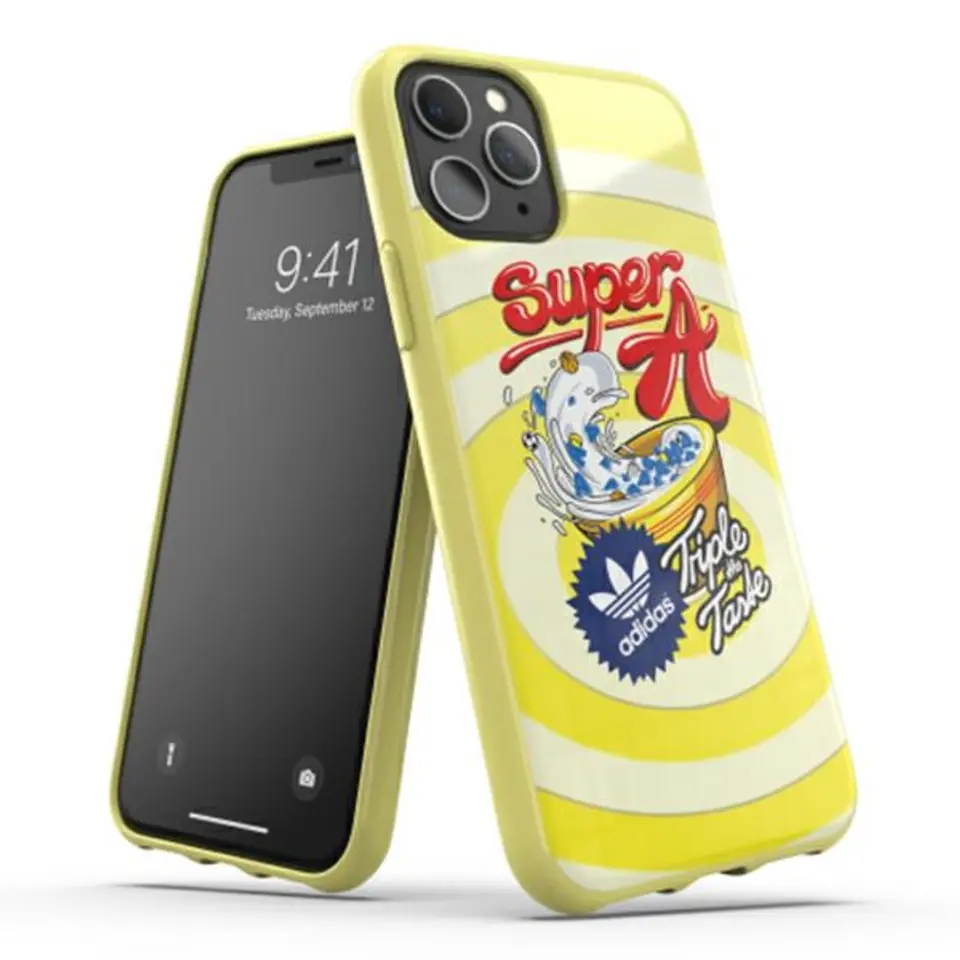 ⁨Adidas Moulded Case BODEGA iPhone 11 Pro yellow/żółty 36343⁩ w sklepie Wasserman.eu