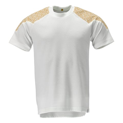 ⁨MASCOT® T-Shirt, z krótkimi rękawami FOOD & CARE (kolor biel/żółty curry, rozmiar L)⁩ w sklepie Wasserman.eu