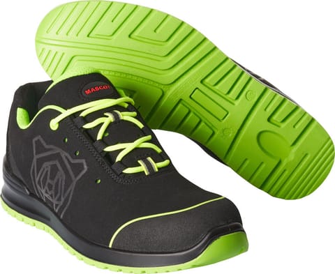 ⁨MASCOT® Obuwie ochronne FOOTWEAR CLASSIC (kolor czerń/limonka, rozmiar 35)⁩ w sklepie Wasserman.eu