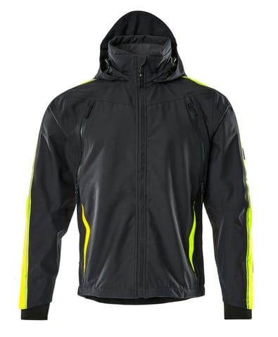 ⁨MASCOT® Kurtka membranowa HARDWEAR (kolor czerń/żółty hi-vis, rozmiar 4XL)⁩ w sklepie Wasserman.eu