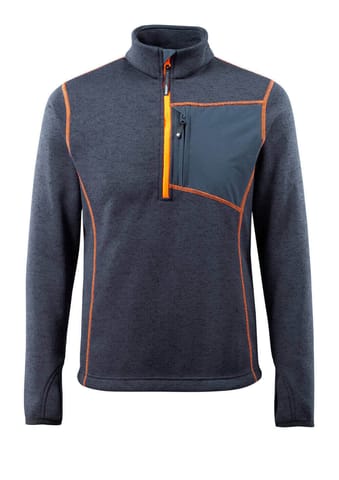 ⁨MASCOT® Bluza z dzianiny z krótkim zamkiem błyskawicznym HARDWEAR (kolor ciemny granat, rozmiar L)⁩ w sklepie Wasserman.eu