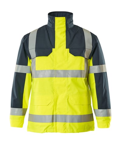 ⁨MASCOT® Parka MULTISAFE (kolor żółty hi-vis/granat, rozmiar 2XL)⁩ w sklepie Wasserman.eu