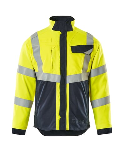 ⁨MASCOT® Kurtka MULTISAFE (kolor żółty hi-vis/ciemny granat, rozmiar L)⁩ w sklepie Wasserman.eu