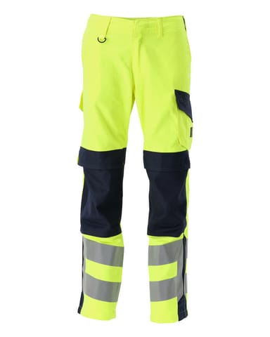 ⁨MASCOT® Spodnie z kieszeniami na kolanach MULTISAFE (kolor żółty hi-vis/ciemny granat, rozmiar 82C49)⁩ w sklepie Wasserman.eu