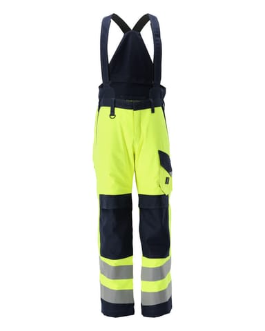 ⁨MASCOT® Spodnie zimowe MULTISAFE (kolor żółty hi-vis/ciemny granat, rozmiar L)⁩ w sklepie Wasserman.eu