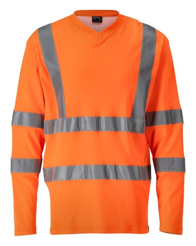 ⁨MASCOT® T-Shirt z długimi rękawami SAFE CLASSIC (kolor pomarańcz hi-vis , rozmiar L)⁩ w sklepie Wasserman.eu