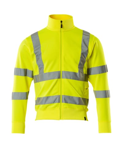 ⁨MASCOT® Bluza z zamkiem błyskawicznym SAFE CLASSIC (kolor żółty hi-vis, rozmiar L)⁩ w sklepie Wasserman.eu