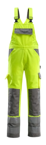 ⁨MASCOT® Ogrodniczki z kieszeniami na kolanach SAFE COMPETE (kolor żółty hi-vis/antracyt, rozmiar 82C56)⁩ w sklepie Wasserman.eu