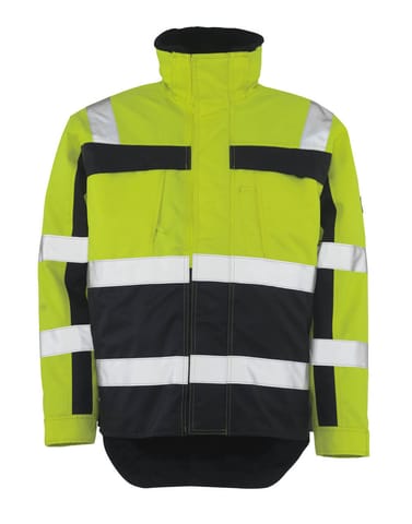 ⁨MASCOT® Kurtka zimowa SAFE COMPETE (kolor żółty hi-vis/granat, rozmiar L)⁩ w sklepie Wasserman.eu