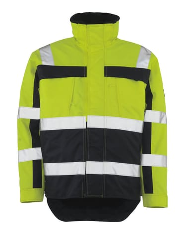 ⁨MASCOT® Kurtka zimowa SAFE COMPETE (kolor żółty hi-vis/granat, rozmiar 4XL)⁩ w sklepie Wasserman.eu