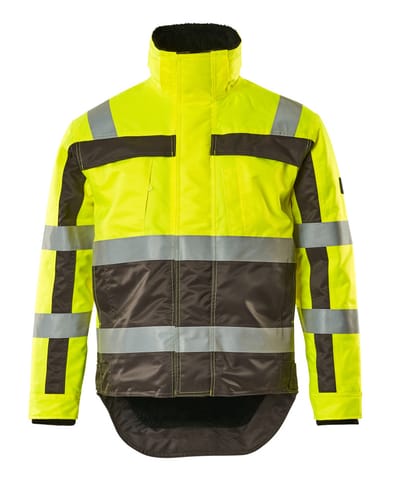 ⁨MASCOT® Kurtka zimowa SAFE COMPETE (kolor żółty hi-vis/antracyt, rozmiar L)⁩ w sklepie Wasserman.eu