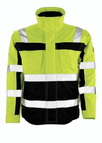 ⁨MASCOT® Kurtka zimowa SAFE COMPETE (kolor żółty hi-vis/granat, rozmiar L)⁩ w sklepie Wasserman.eu