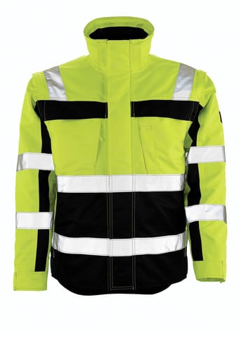 ⁨MASCOT® Kurtka zimowa SAFE COMPETE (kolor żółty hi-vis/granat, rozmiar XL)⁩ w sklepie Wasserman.eu